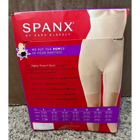 Spanx Higher Power Shorts Higher Waisted Shaper Shorts Size Small Black New - Picture 2 of 4